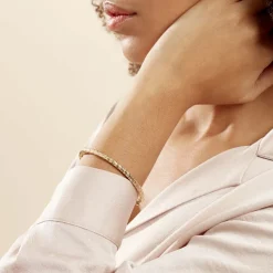 Bracelet Jonc Shiny Diamante Or Jaune