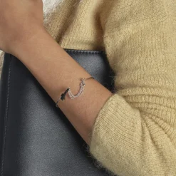 Bracelet Jonc Sibel Argent Blanc