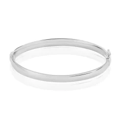 Bracelet Jonc Thaira Argent Blanc