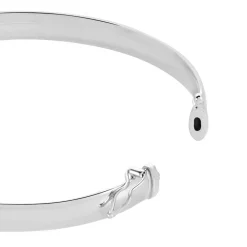 Bracelet Jonc Thaira Argent Blanc