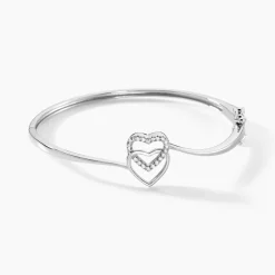 Bracelet Jonc Veronike Argent Blanc Oxyde De Zirconium
