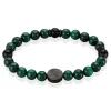 Bracelet Jourdan Acier Noir Malachite