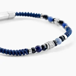 Bracelet Jourdan Arttu Acier Argenté Sodalite Agate