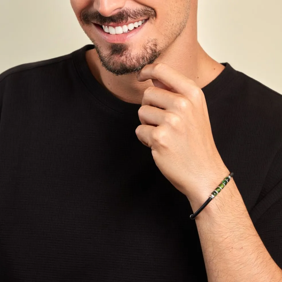 Bracelet Jourdan Caoutchouc Noir