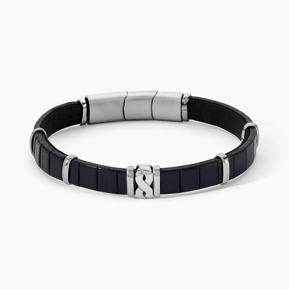 Bracelet Jourdan Chip Cuir Noir