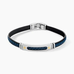 Bracelet Jourdan Cuir Bleu