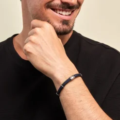 Bracelet Jourdan Cuir Noir