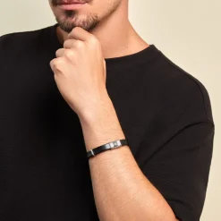 Bracelet Jourdan Cuir Noir