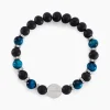 Bracelet Jourdan Homme 1921 Acier Blanc 艙il De Tigre Onyx