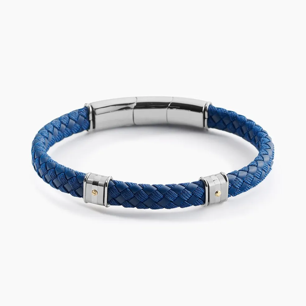 Bracelet Jourdan Kamen Cuir Bleu