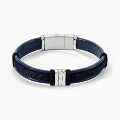 Bracelet Jourdan Orso Cuir Bleu