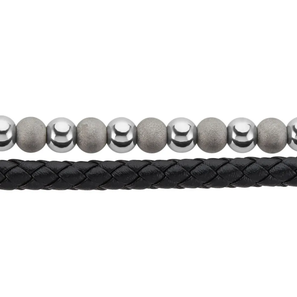 Bracelet Jourdan Pheonix Cuir Noir