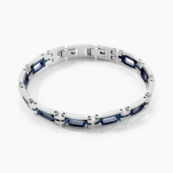 Bracelet Jourdan Wild Acier Blanc Et Bleu