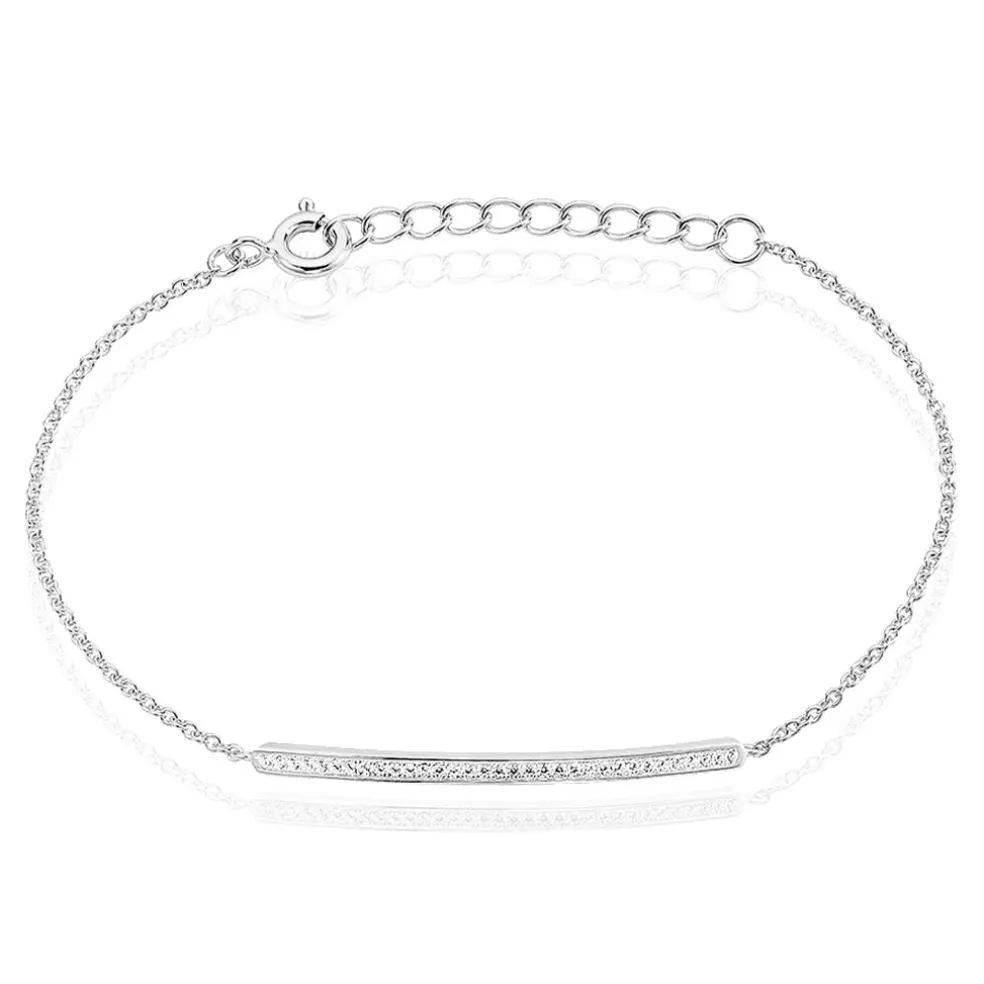 Bracelet Judith Argent Blanc Oxyde De Zirconium
