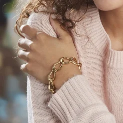 Bracelet Justinien Acier Doré