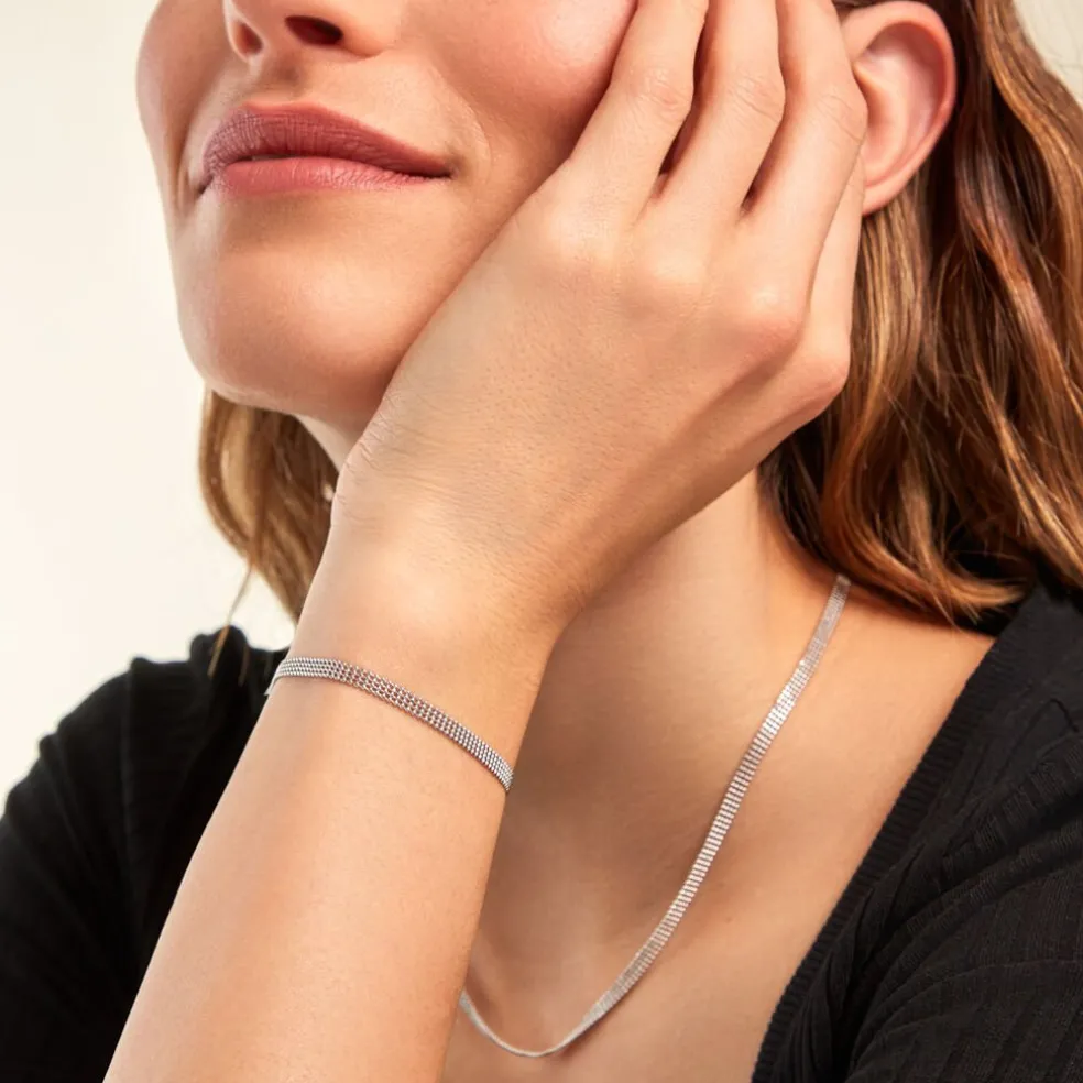 Bracelet Kelline Argent Blanc