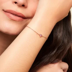 Bracelet Kelvyn Argent Rose Oxyde De Zirconium