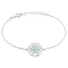 Bracelet Krysia Argent Blanc Email Turquoise