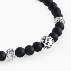 Bracelet Labhras Acier Blanc Agate