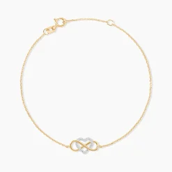 Bracelet Lacey Or Bicolore Oxyde De Zirconium