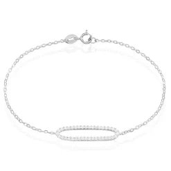 Bracelet Laïde Argent Blanc Oxyde De Zirconium