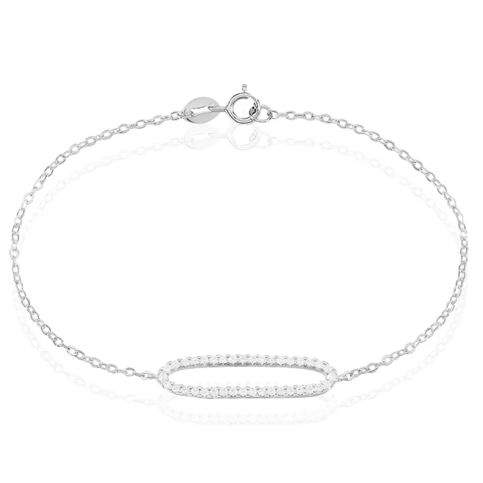 Bracelet Laïde Argent Blanc Oxyde De Zirconium