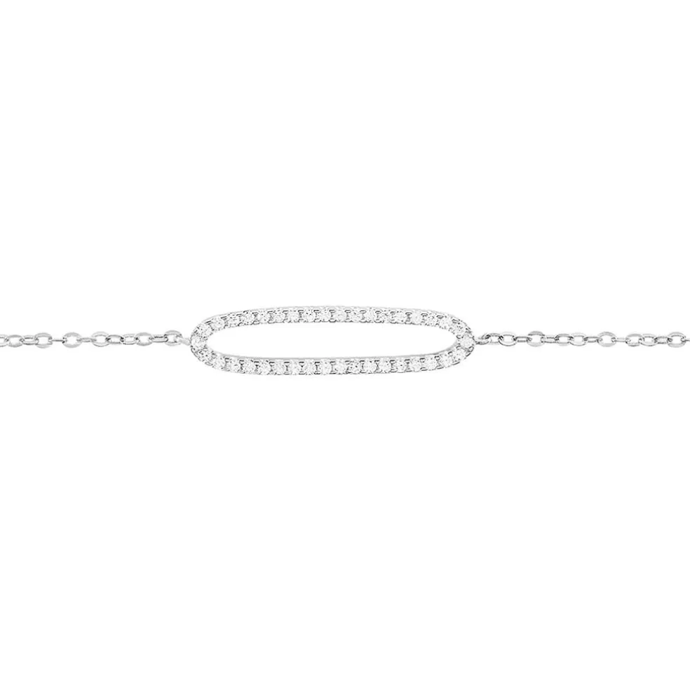 Bracelet Laïde Argent Blanc Oxyde De Zirconium