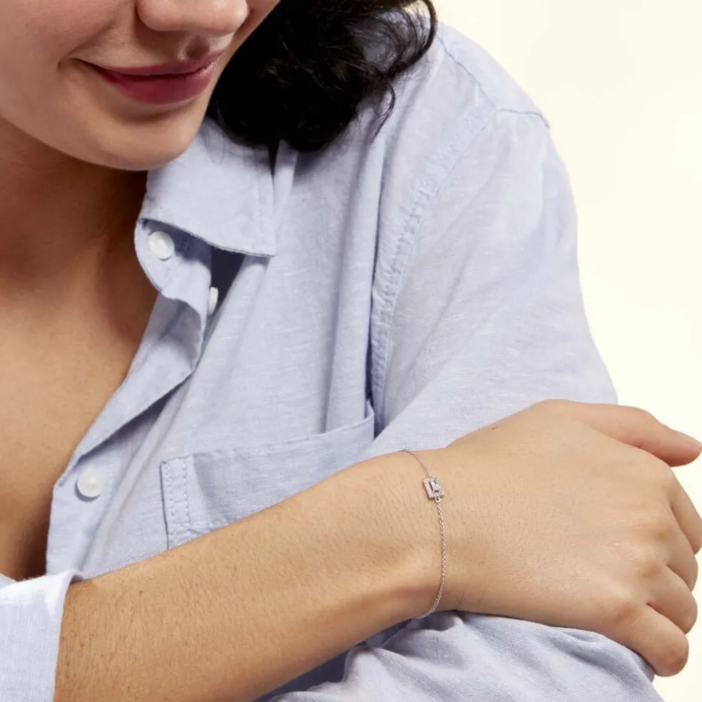 Bracelet Laurine Argent Blanc Oxyde De Zirconium