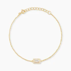 Bracelet Laurine Argent Jaune Oxyde De Zirconium