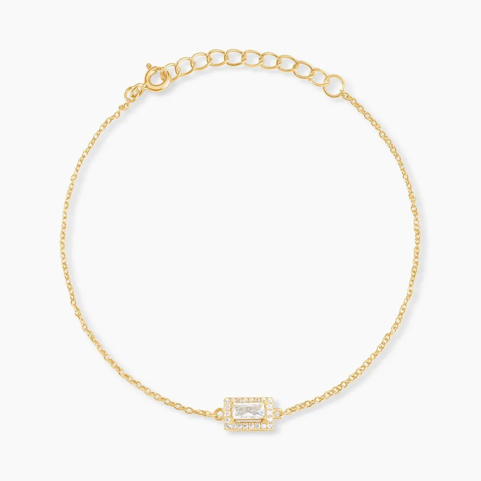 Bracelet Laurine Argent Jaune Oxyde De Zirconium