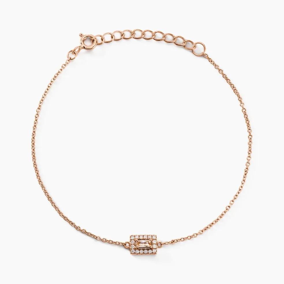 Bracelet Laurine Argent Rose Oxyde De Zirconium