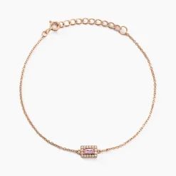 Bracelet Laurine Argent Rose Oxyde De Zirconium