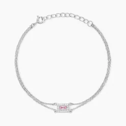 Bracelet Laurine Argent Rose Oxyde De Zirconium