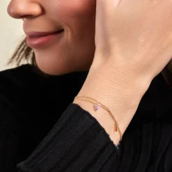 Bracelet Lavender Or Jaune Améthyste Topaze