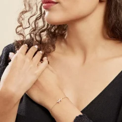 Bracelet Lehar Plaqué Or Oxyde De Zirconium