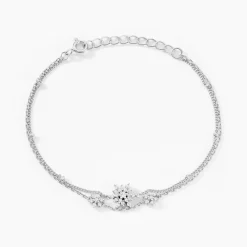 Bracelet Leila Argent Blanc Oxyde De Zirconium