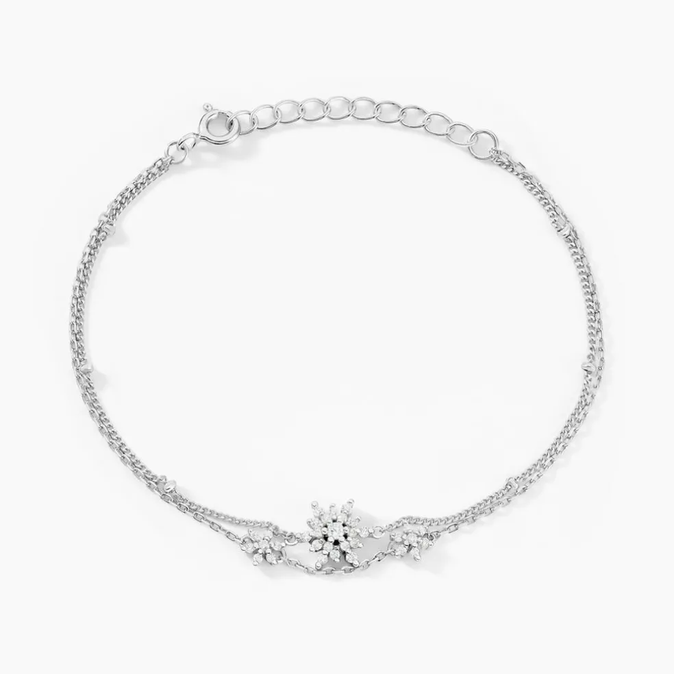 Bracelet Leila Argent Blanc Oxyde De Zirconium