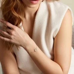 Bracelet Levon Or Jaune Oxyde De Zirconium