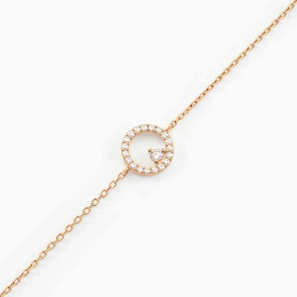 Bracelet Lila Plaqué Or Jaune Oxyde De Zirconium