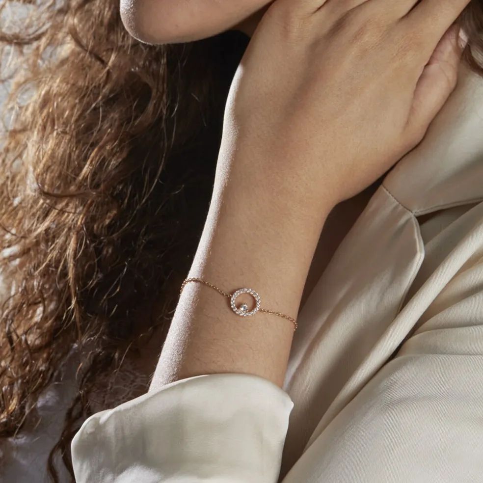 Bracelet Lila Plaqué Or Jaune Oxyde De Zirconium