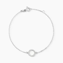 Bracelet Lim Or Blanc Oxyde De Zirconium