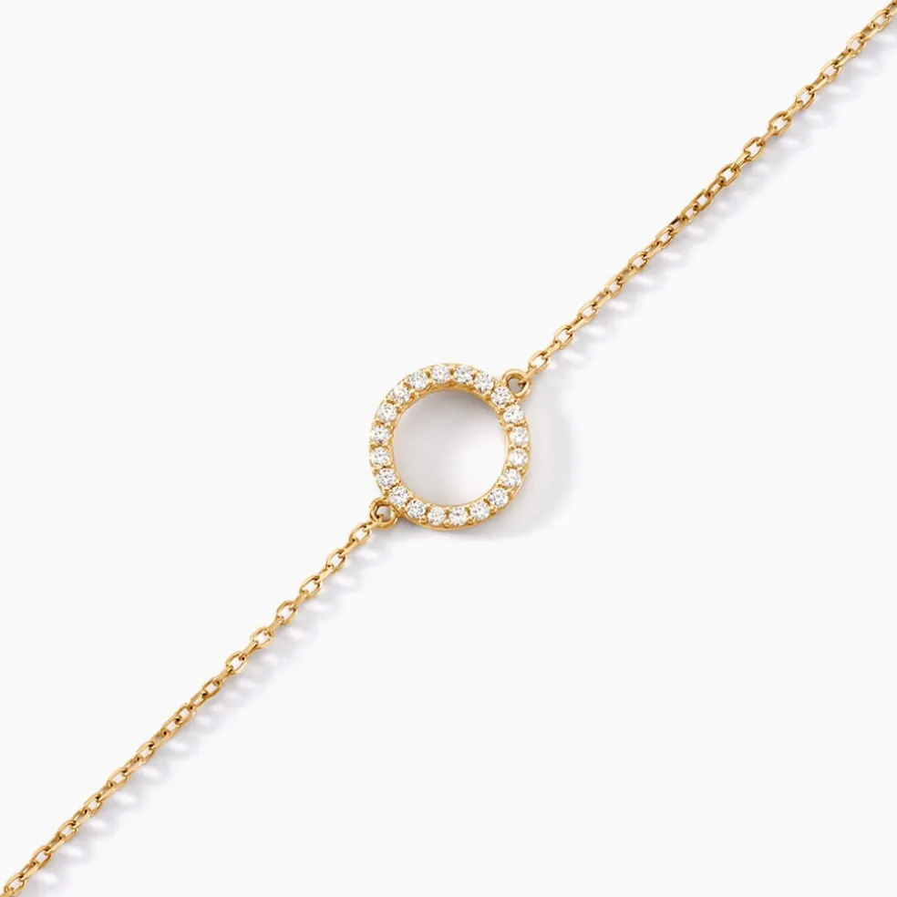 Bracelet Lim Or Jaune Oxyde De Zirconium