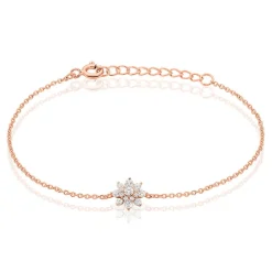 Bracelet Lorraine Argent Rose Oxyde De Zirconium