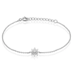 Bracelet Lorraine Argent Blanc Oxyde De Zirconium