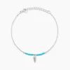 Bracelet Lottie Argent Blanc Turquoise
