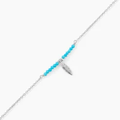 Bracelet Lottie Argent Blanc Turquoise