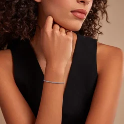 Bracelet Lou-anne Argent Blanc Oxyde De Zirconium