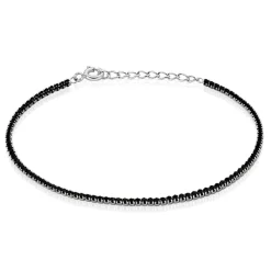 Bracelet Lou-anne Argent Blanc Oxyde De Zirconium Noir