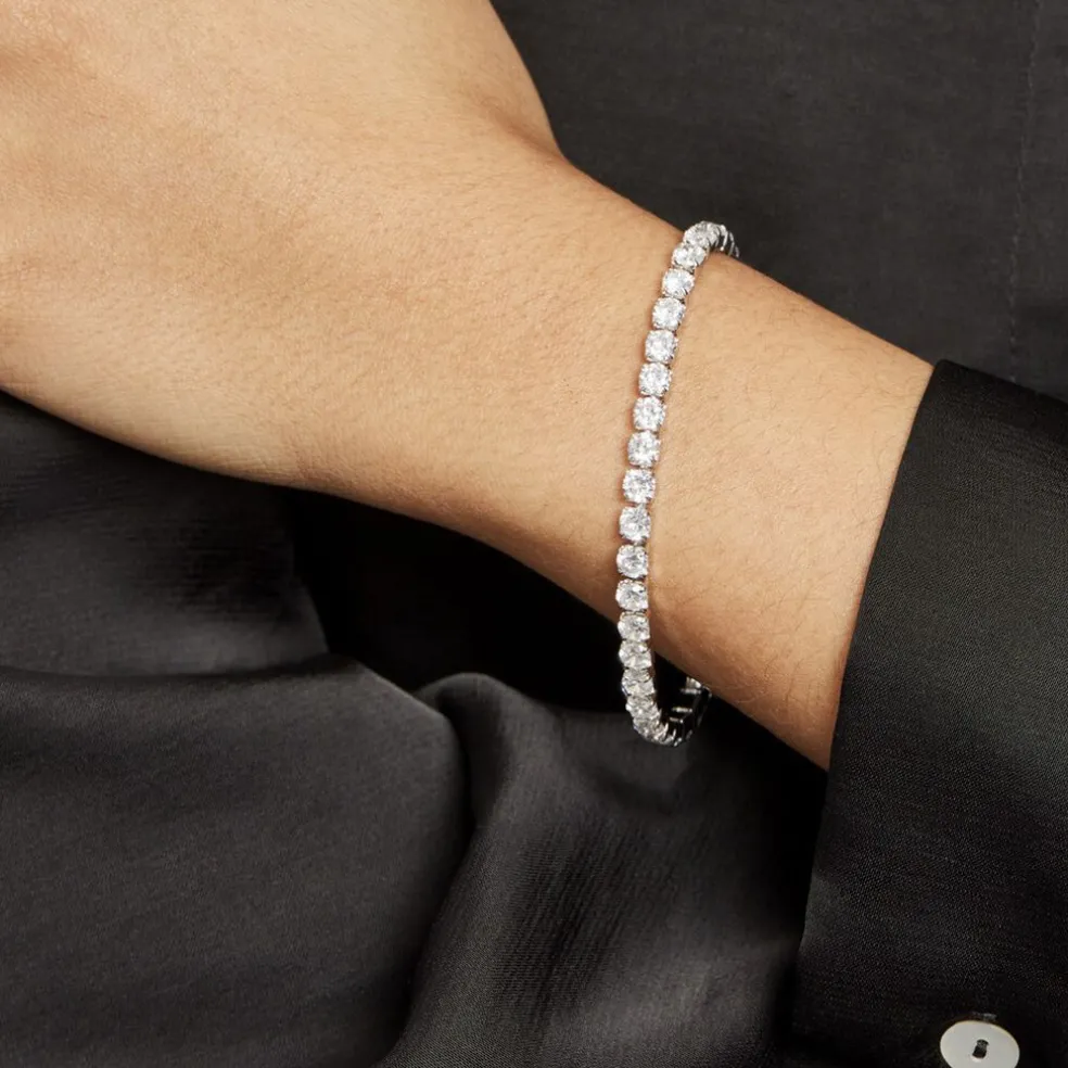 Bracelet Lou-anne Argent Blanc Oxyde De Zirconium Blanc