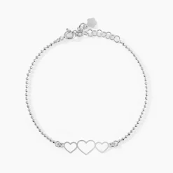 Bracelet Love Love Argent Blanc